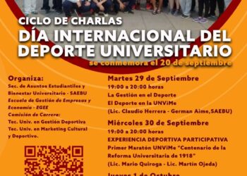 ORGANIZAN CICLO DE CHARLAS SOBRE EL DEPORTE UNIVERSITARIO