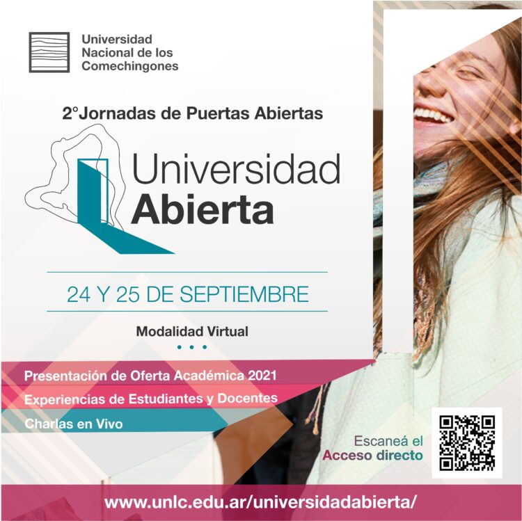 UNIVERSIDAD ABIERTA: SEGUNDAS JORNADAS DE PUERTAS ABIERTAS, EN MODALIDAD VIRTUAL
