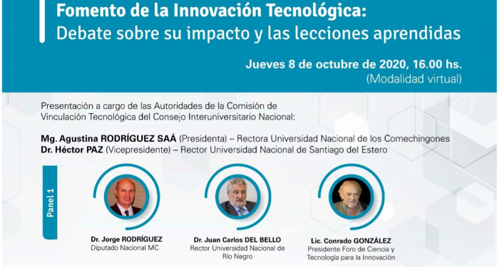 DEBATE “A 30 AÑOS DE LA LEY DE PROMOCIÓN Y FOMENTO DE LA INNOVACIÓN TECNOLÓGICA”