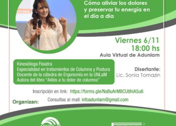 HOY: ADUNLAM INVITA A LA JORNADA “ADIÓS A TU DOLOR DE COLUMNA”
