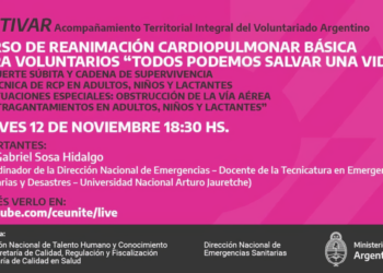 SE INVITA A CURSO SOBRE RCP CON REFERENTE DE LA DIRECCIÓN NACIONAL DE EMERGENCIAS SANITARIAS