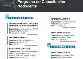 CONTINÚAN LOS CURSOS DE CAPACITACIÓN PARA EL PERSONAL NODOCENTE DE LA UNLC