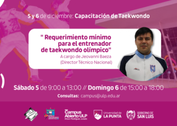 EL DT DE LA SELECCIÓN ARGENTINA DE TAEKWONDO CAPACITARÁ SOBRE ENTRENAMIENTO