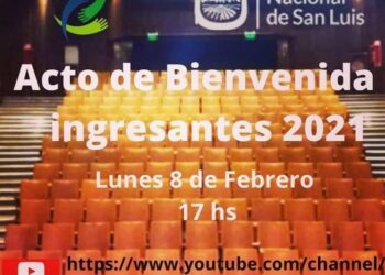 La UNSL le da la bienvenida virtual a sus ingresantes 2021