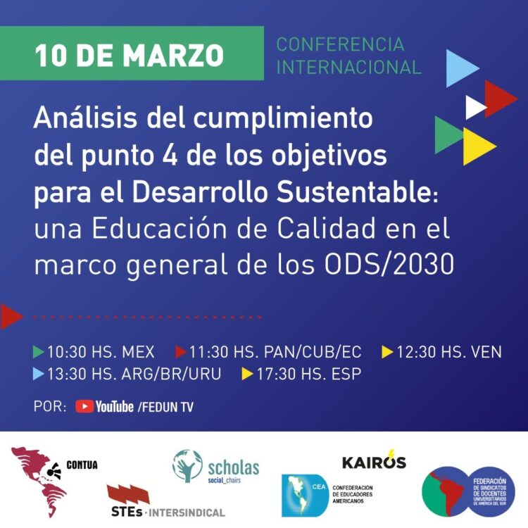CONFERENCIA INTERNACIONAL “ANÁLISIS DEL CUMPLIMIENTO DEL PUNTO 4 DE LOS ODS”