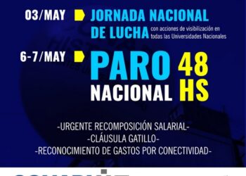 SE VIENEN 3 JORNADAS DE PARO NACIONAL DE DOCENTES UNIVERSITARIOS