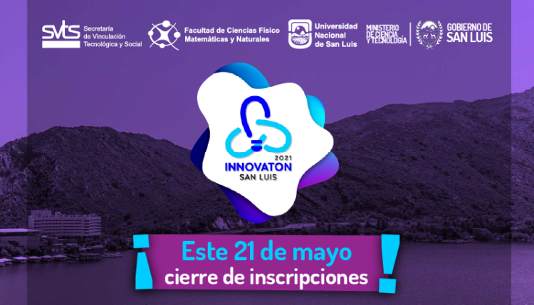 ESTE 21 DE MAYO CIERRAN LAS INSCRIPCIONES AL INNOVATON SAN LUIS 2021