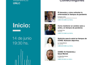 LA UNLC INICIA UNA SERIE DE WEBINARIOS SOBRE BIENESTAR FÍSICO, NUTRICIONAL Y EMOCIONAL EN TIEMPOS DE PANDEMIA