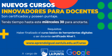 LA ULP LANZA NUEVOS CURSOS DE GOOGLE PARA TODOS LOS DOCENTES DE SAN LUIS