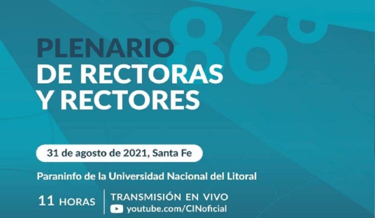 EL CIN REALIZARÁ SU 86° PLENARIO DE RECTORAS Y RECTORES EN SANTA FE