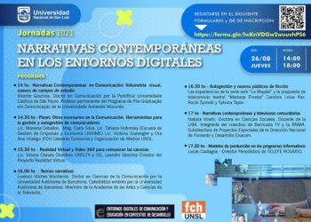 UNSL: HOY SE REALIZA LA JORNADA DE NARRATIVAS CONTEMPORÁNEAS EN ENTORNOS DIGITALES