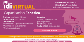 ULP: ABRIERON LAS INSCRIPCIONES PARA UN CURSO DE FONÉTICA EN INGLÉS
