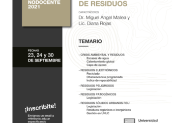 PROGRAMA DE CAPACITACIÓN NODOCENTE DE LA UNLC: INICIA EL CURSO DE GESTIÓN Y TRATAMIENTO DE RESIDUOS