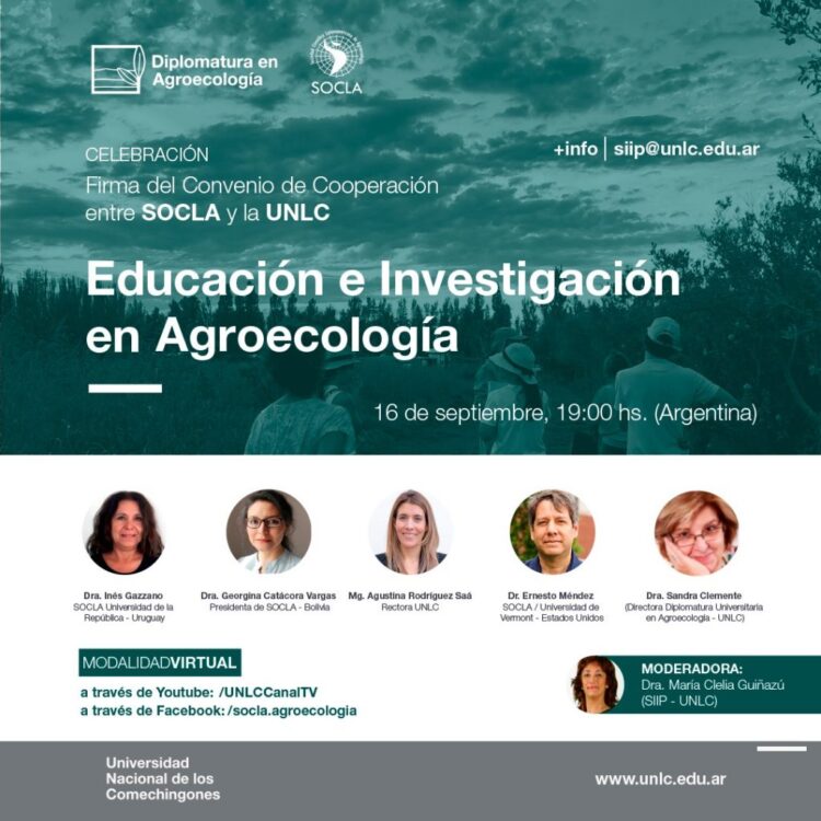 CELEBRACIÓN POR LA SUSCRIPCIÓN DEL CONVENIO ENTRE LA UNLC Y LA SOCIEDAD CIENTÍFICA LATINOAMERICANA DE AGROECOLOGÍA