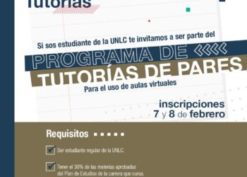 LA UNLC CONVOCA A ESTUDIANTES AVANZADOS A SUMARSE AL PROGRAMA DE TUTORÍAS DE PARES