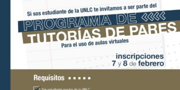 LA UNLC CONVOCA A ESTUDIANTES AVANZADOS A SUMARSE AL PROGRAMA DE TUTORÍAS DE PARES