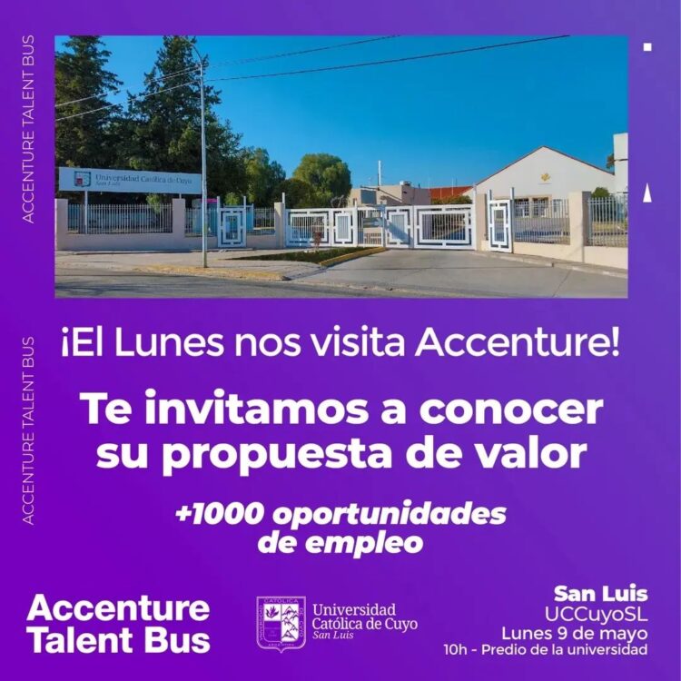 LLEGA EL TALENTBUS DE ACCENTURE EN LA UCCUYO DE SAN LUIS