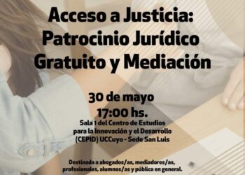 CAPACITACIÓN ABIERTA: “ACCESO A JUSTICIA: PATROCINIO JURÍDICO GRATUITO Y MEDIACIÓN”
