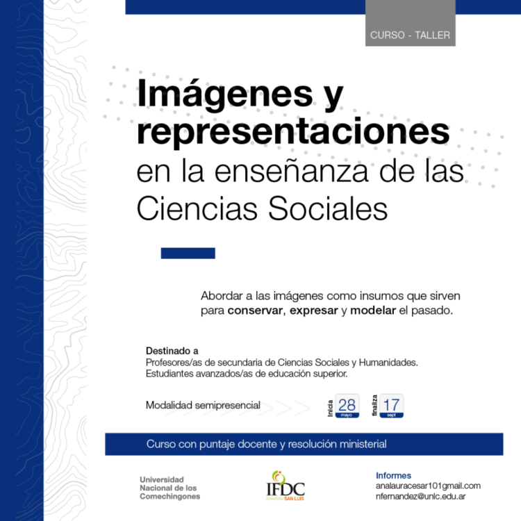 LA UNLC DICTARÁ UN CURSO DE CAPACITACIÓN EN “IMÁGENES Y REPRESENTACIONES EN LA ENSEÑANZA DE LAS CIENCIAS SOCIALES”