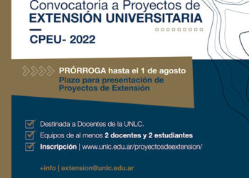 UNLC: CPEU 2022 PRÓRROGA DEL PLAZO DE INSCRIPCIÓN EN LA CONVOCATORIA A PROYECTOS DE EXTENSIÓN UNIVERSITARIA