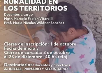 UNVIME: INVITAN A CAPACITACIÓN SOBRE “PEDAGOGÍA DE LA RURALIDAD” A DOCENTES DE TODOS LOS NIVELES