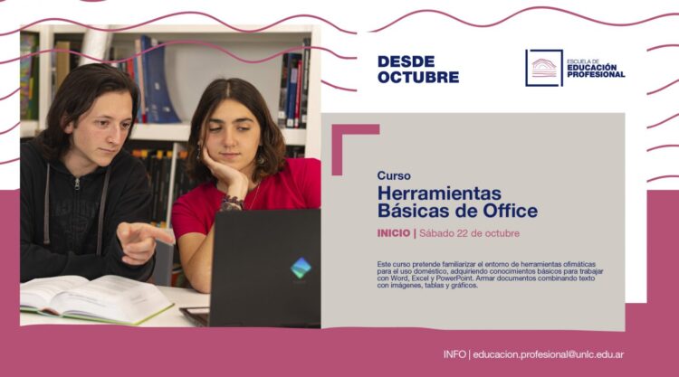 ESCUELA DE EDUCACIÓN PROFESIONAL UNLC: DICTARÁN UN CURSO DE HERRAMIENTAS BÁSICAS DE OFFICE