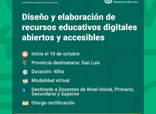 “DISEÑO Y ELABORACIÓN DE RECURSOS EDUCATIVOS DIGITALES ABIERTOS Y ACCESIBLES”