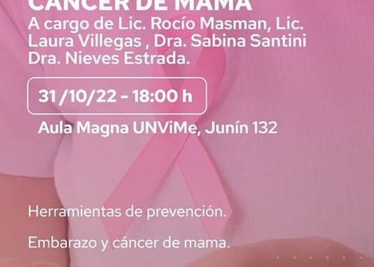 UNVIME: CONVERSATORIO SOBRE CÁNCER DE MAMA