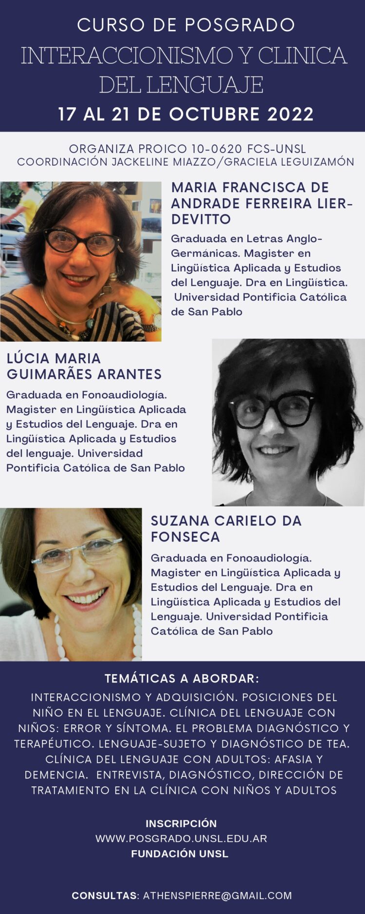 CURSO DE POSGRADO INTERACCIONISMO Y CLINICA DEL LENGUAJE