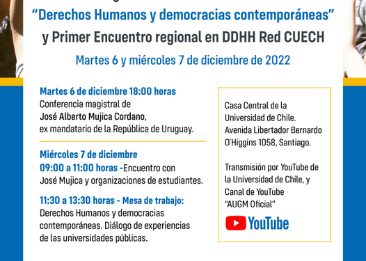 2º FORO DDHH DE ASOCIACIÓN DE UNIVERSIDADES GRUPO MONTEVIDEO “DERECHOS HUMANOS Y DEMOCRACIAS CONTEMPORÁNEAS”