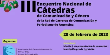 INVITAN AL III ENCUENTRO NACIONAL DE CÁTEDRAS DE COMUNICACIÓN Y GÉNERO