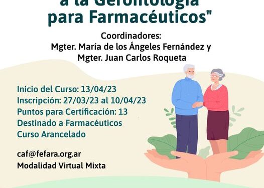 CURSO DE INTRODUCCIÓN A LA GERENTOLOGIA PARA FARMACÉUTICOS