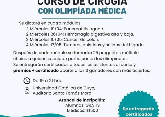 UCCUYO: CURSO DE CIRUGÍA CON OLIMPIADA MÉDICA