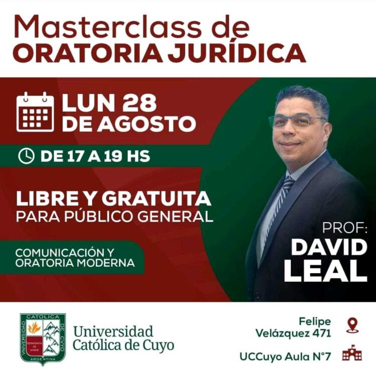 UCCUYO: MASTERCLASS DE ORATORIA JURIDICA