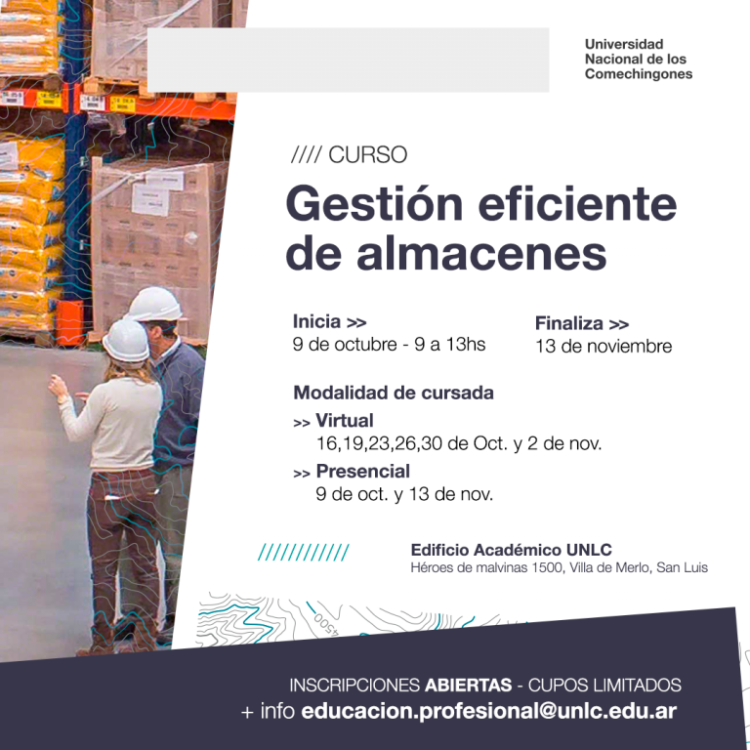 LA UNLC DICTA UN CURSO SOBRE COORDINACIÓN Y LOGÍSTICA DE DEPÓSITOS Y ALMACENES