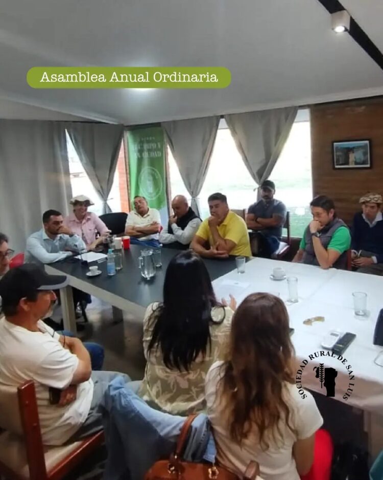 EL LUNES 13 DE NOVIEMBRE SE LLEVÓ A CABO LA ASAMBLEA ANUAL ORDINARIA EN LA SOCIEDAD RURAL DE SAN LUIS