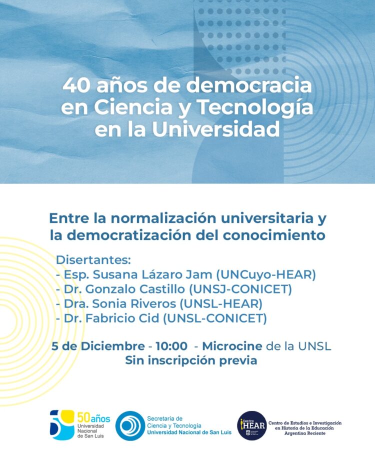 40 AÑOS DE DEMOCRACIA EN CIENCIA Y TECNOLOGÍA EN LA UNIVERSIDAD: ENTRE LA NORMALIZACIÓN UNIVERSITARIA Y LA DEMOCRATIZACIÓN DEL CONOCIMIENTO
