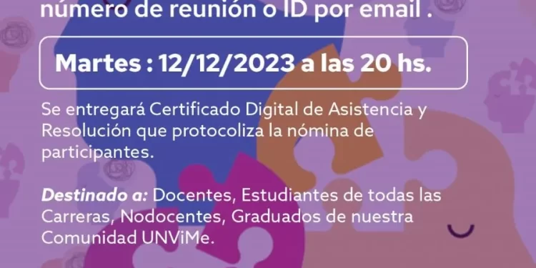 UNVIME: INVITAN A CHARLA INTRODUCTORIA SOBRE «LOS PRIMEROS AUXILIOS PSICOLÓGICOS EN LAS CRISIS ACTIVAS”