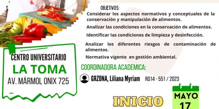 SECRETARIA DE EXTENSION-UNSL: INSCRIBEN A LA DIPLOMATURA EN CONSERVACIÓN Y MANIPULACIÓN DE ALIMENTOS