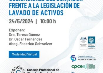 CPCE-SL: CAPACITACIÓN: “OBLIGACIONES DEL CONTADOR FRENTE A LA LEGISLACIÓN DE LAVADO DE ACTIVOS”