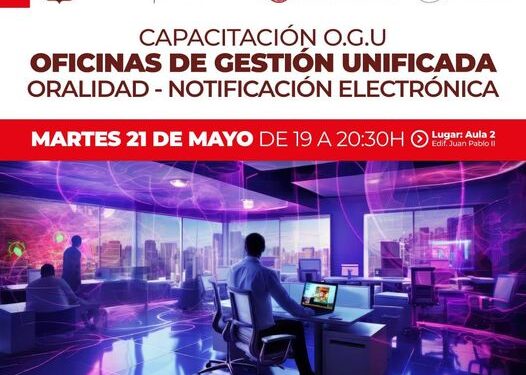 UCCUYO-SL: CAPACITACIÓN O.G.U OFICINAS DE GESTIÓN UNIFICADA