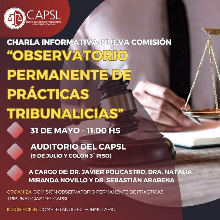 CAPSL: CHARLA INFORMATIVA NUEVA COMISIÓN