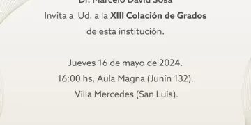 UNVIME: LA UNIVERSIDAD INVITA AL ACTO DE LA XIII COLACIÓN DE GRADOS