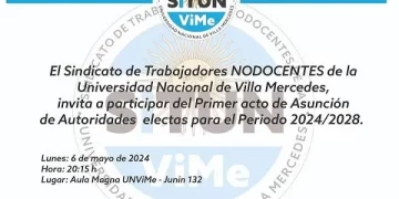 UNVIME: ASUMEN LAS AUTORIDADES ELECTAS DEL GREMIO NODOCENTE