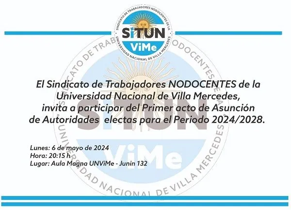 UNVIME: ASUMEN LAS AUTORIDADES ELECTAS DEL GREMIO NODOCENTE