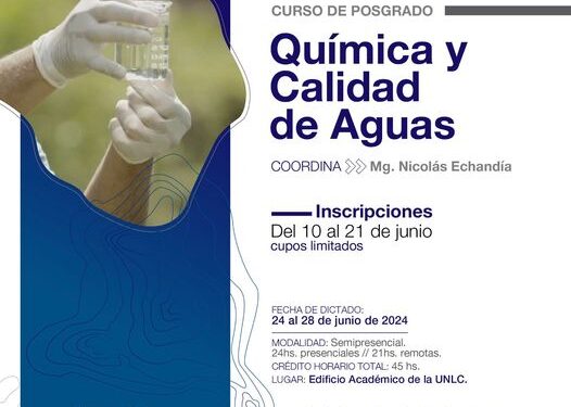 UNLC: CURSO DE POSGRADO “QUÍMICA Y CALIDAD DE AGUAS”.