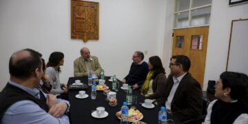UCCUYO-SL: MELINA MALUF MARTÍNEZ JUNTO A LOS DECANOS DE NUESTRA INSTITUCIÓN RECIBIERON AL RECTOR DE LA ULP LUIS GUILLERMO QUINTAS