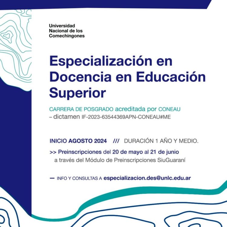 LA UNLC DICTA SU PRIMER CARRERA DE POSGRADO