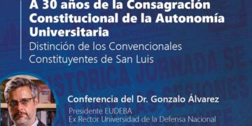 UNSL: CONFERENCIA DEL DR. GONZALO ÁLVAREZ, PRESIDENTE DE EUDEBA Y EX RECTOR DE LA UNIVERSIDAD DE LA DEFENSA NACIONAL.
