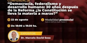 EL RECTOR MARCELO SOSA EXPONE EN LA UNIVERSIDAD CATÓLICA DE CUYO